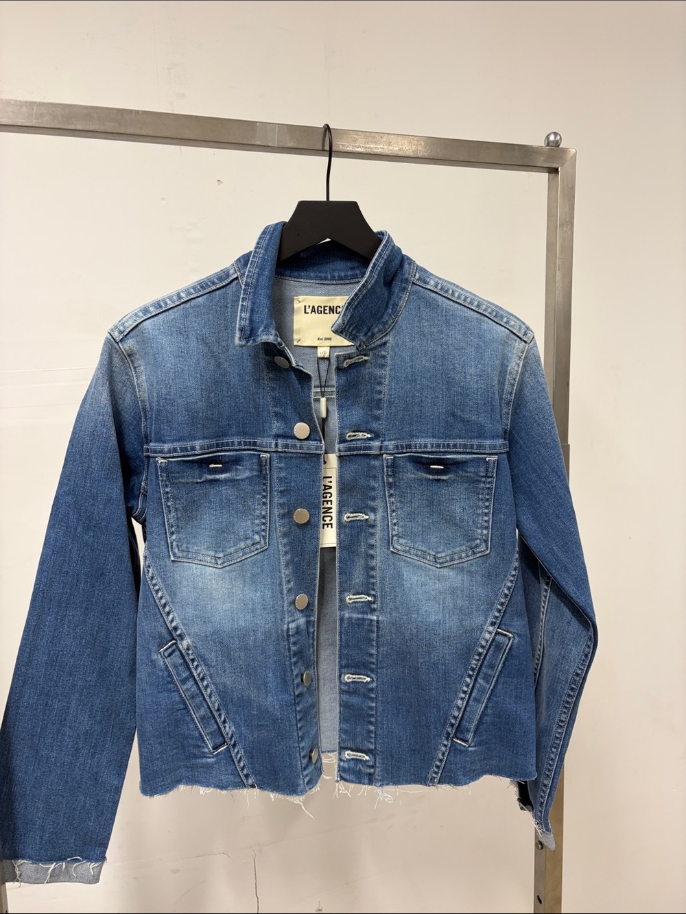 L'AGENCE Women’s Janelle Slim Raw Jacket Gardena